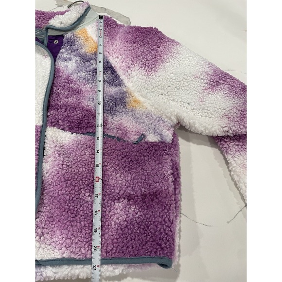 Ivory Ella Jacket Womens Small Purple Ice Tie Dye Sherpa Snap Outdoor SI49 - Picture 6 of 6